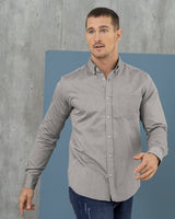 Camisa manga larga con botones funcionales para hombre#color_071-gris