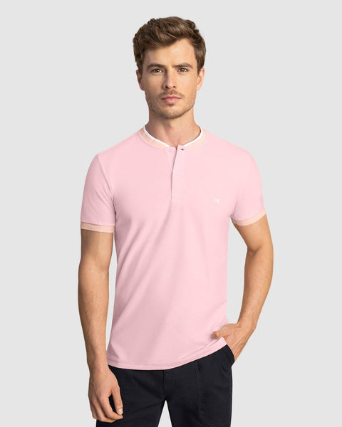 Camiseta con cuello henley y botones  funcionales#color_304-rosado-claro