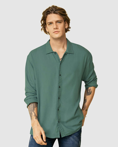 Camisa manga larga de hombre#color_249-verde