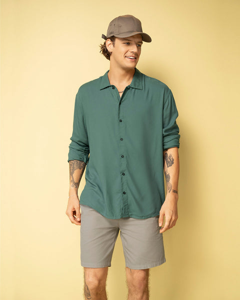 Camisa manga larga de hombre#color_249-verde