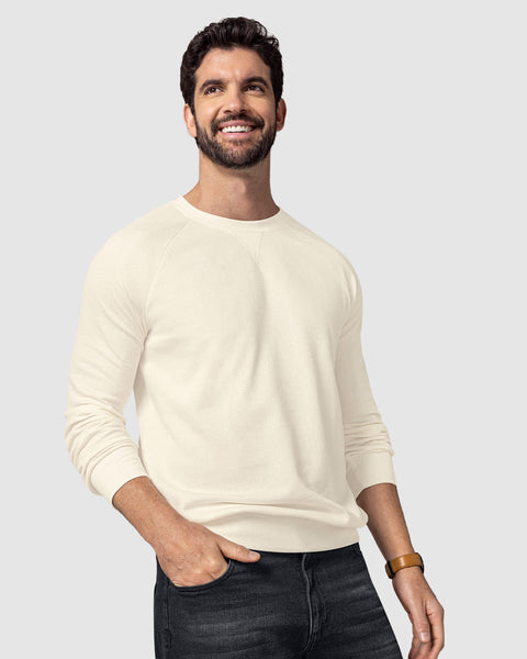 Buzo cuello redondo básico para hombre#color_018-marfil