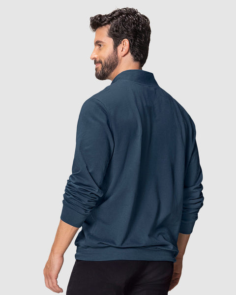 Buzo cuello alto con cierre#color_517-azul