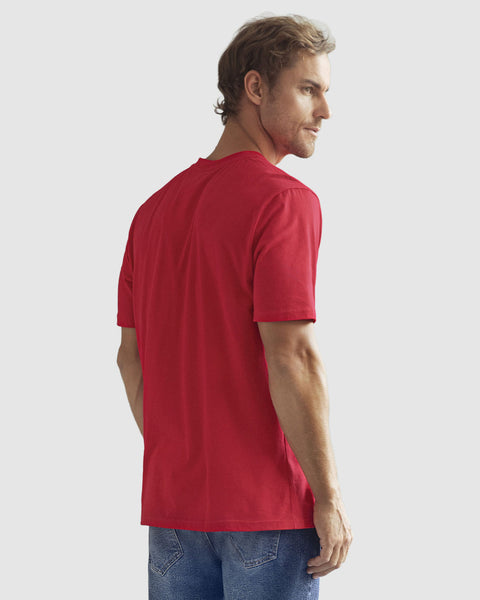 Camiseta básica en algodón#color_c36-rojo