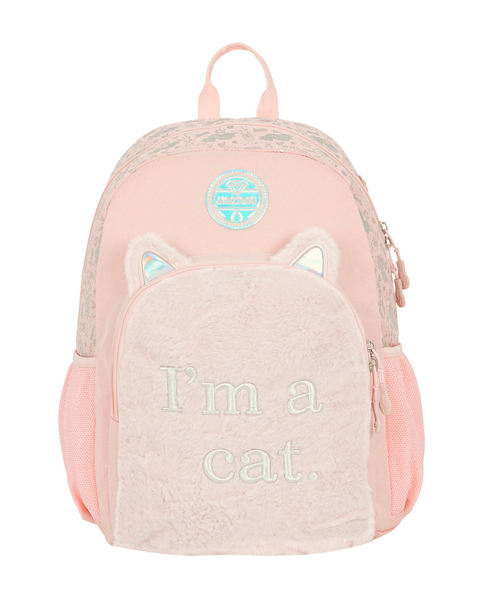 Mochila Mozioni I´m a Pink Cat en Color Rosado