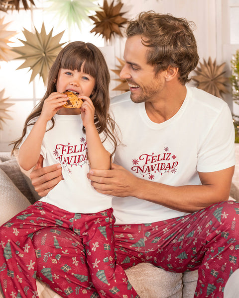 Camiseta manga corta de pijama masculina#color_812-marfil-estampado