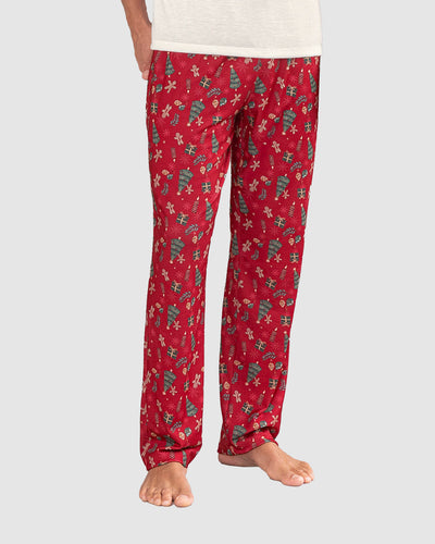 Pantalón de pijama para hombre#color_302-rojo-estampado