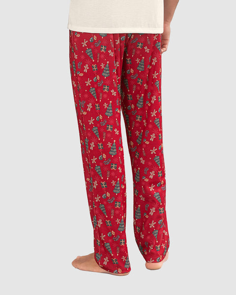 Pantalón de pijama para hombre#color_302-rojo-estampado