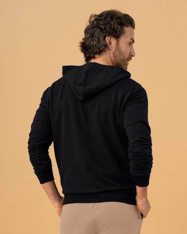 Buzo manga larga con capucha y cierre#color_700-negro