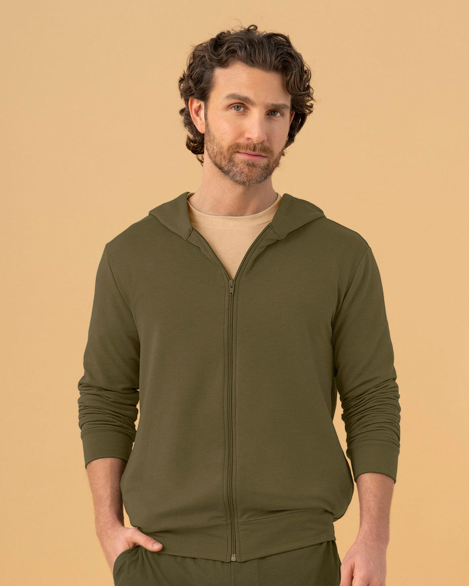 Buzo manga larga con capucha y cierre