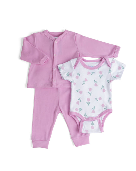 Conjunto x 3 Chambra-Body-Pantalón#color_301-coral