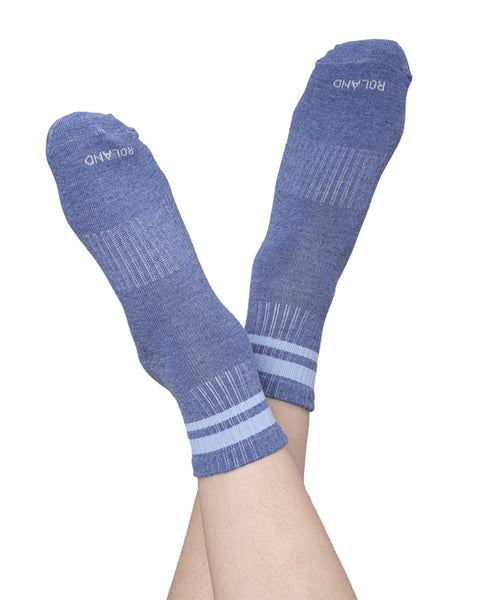 Media Casual Unisex x 3#color_994-rayas-negro-gris-azul