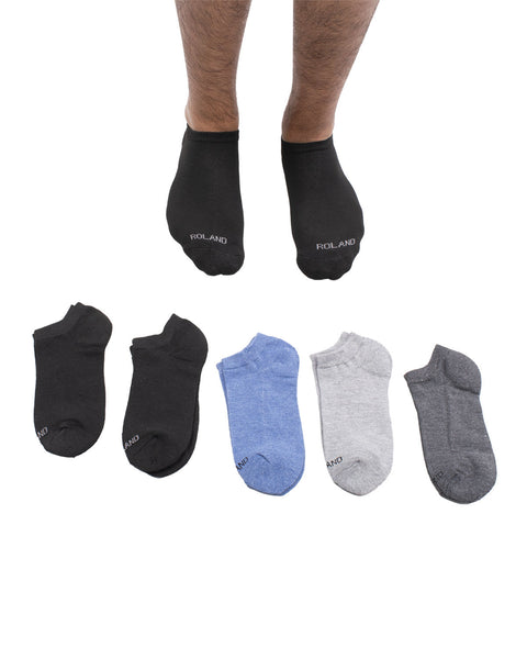 Media tobillera deportiva set x6 afelpada punta talón#color_991-surtido-azul-negro-gris