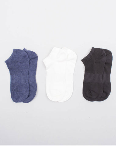 Media tobillera deportiva set x3#color_991-surtido-azul-negro-gris