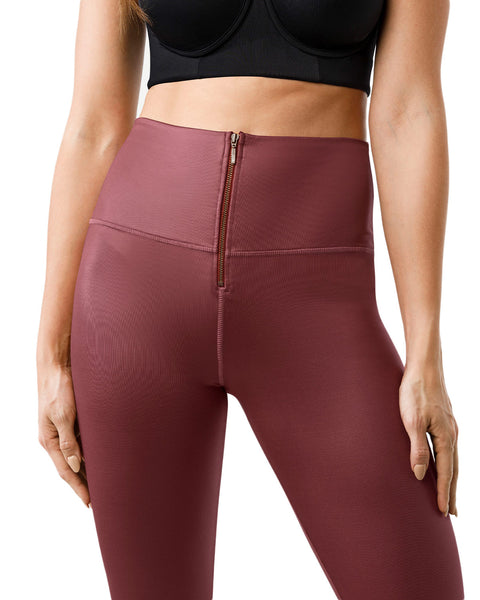 Legging con cierre de control en abdomen#color_220-vino