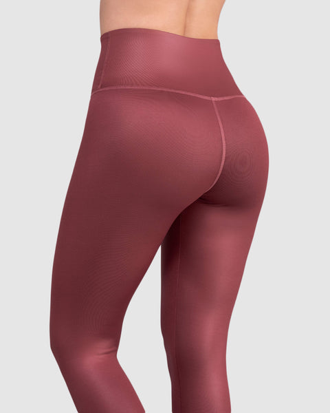Legging con cierre de control en abdomen#color_220-vino