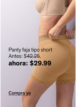 Panty faja tipo short levanta glúteos de control en abdomen