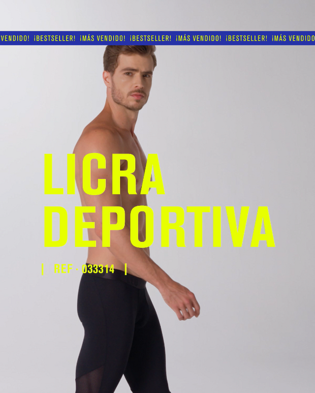 Licra deportiva en microfibra con mallas transpirables para hombre - Leonisa Ecuador