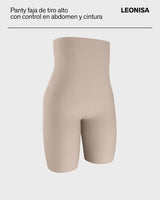 Panty faja de talle alto con control fuerte en abdomen y cintura#color_802-cafe-claro