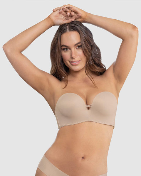 Brasier wow de triple realce ideal como strapless#color_802-cafe-claro