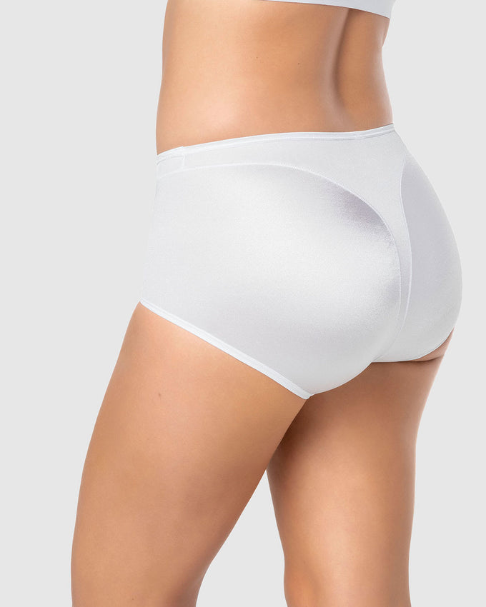 Panty clásico tiro alto de control de abdomen#color_000-blanco