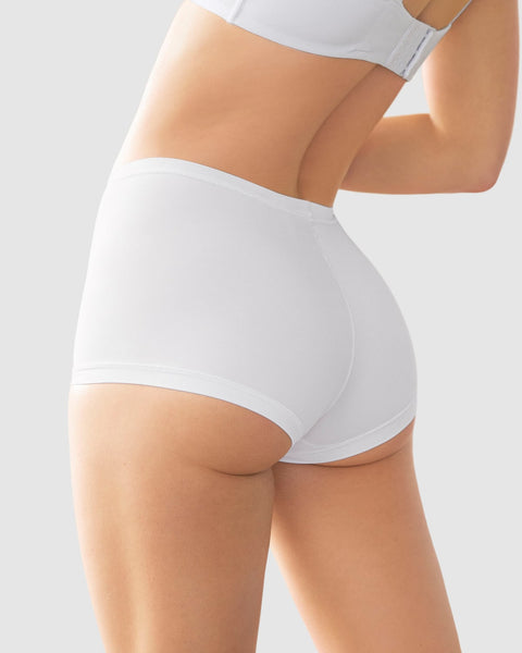 Panty tipo bóxer de ajuste perfecto#color_000-blanco