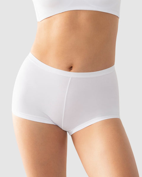 Panty tipo bóxer de ajuste perfecto#color_000-blanco