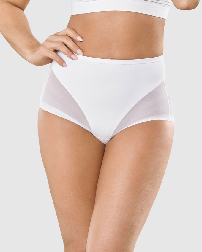 Panty clásico invisible con tul#color_000-blanco