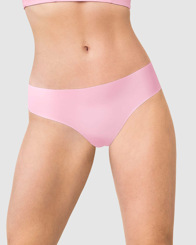 Panty brasilera invisible ultraplano sin elásticos y de pocas costuras#color_304-rosado