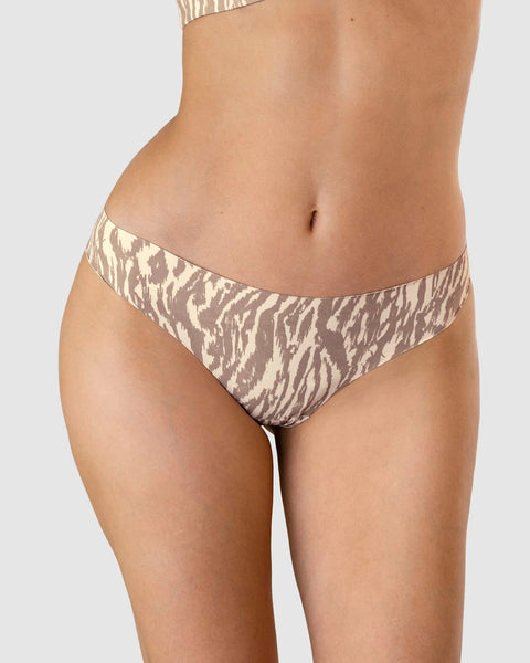 Panty brasilera invisible ultraplano sin elásticos y de pocas costuras#color_a69-estampado-cebra