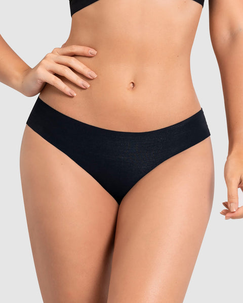 Panty tipo tanga ultraplano de aspecto invisible#color_785-negro