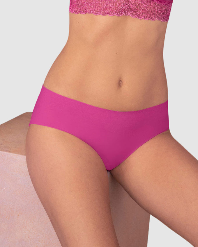 Panty hipster invisible ultraplano sin elásticos y de pocas costuras#color_053-rosa-intenso