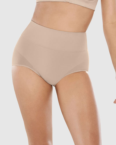 Panty faja de control suave alto en la cintura en skinfuse#color_802-cafe-claro