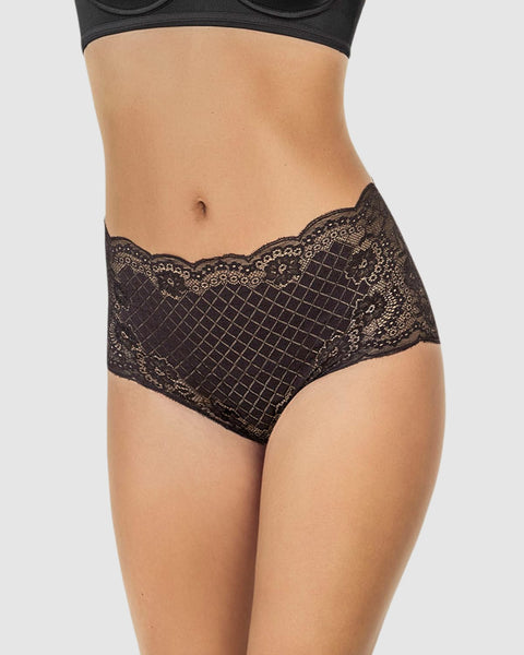 Panty clásico en encaje techno-lace#color_700-negro