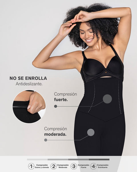 Legging de tiro alto de control en abdomen y piernas#color_700-negro