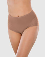 Panty faja clásico con control suave de abdomen y bandas de tul#color_857-cafe