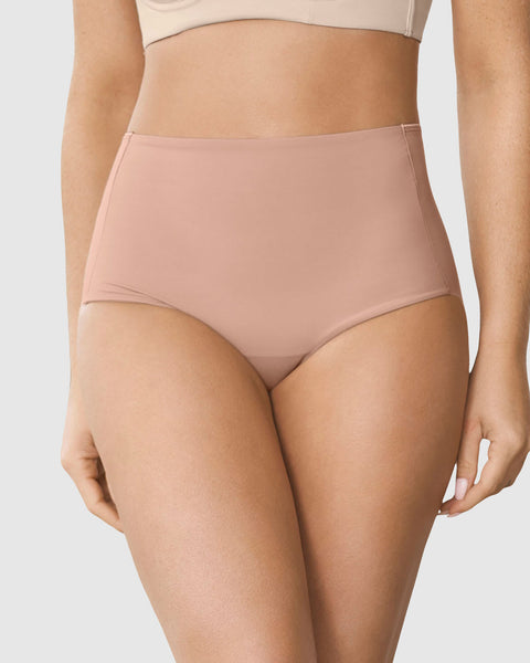 Panty clásico invisible con tela inteligente sin costuras ni elásticos#color_857-cafe-medio