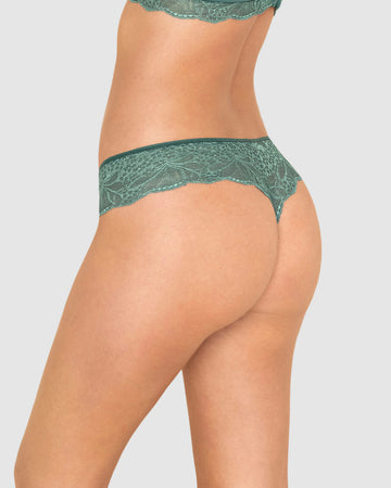 Panty estilo tanga brasilera con laterales y encaje#color_613-esmeralda