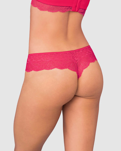 Panty estilo tanga brasilera con laterales y encaje#color_942-fucsia