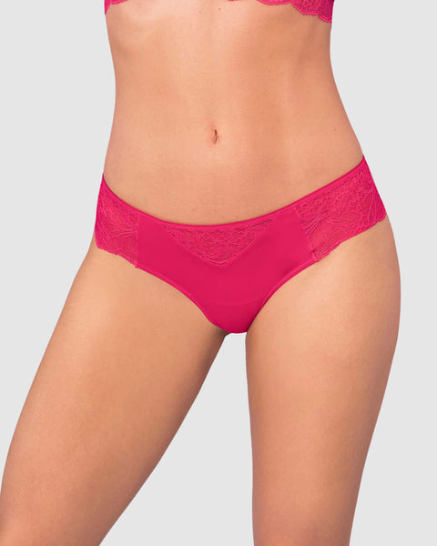 Panty estilo tanga brasilera con laterales y encaje#color_942-fucsia