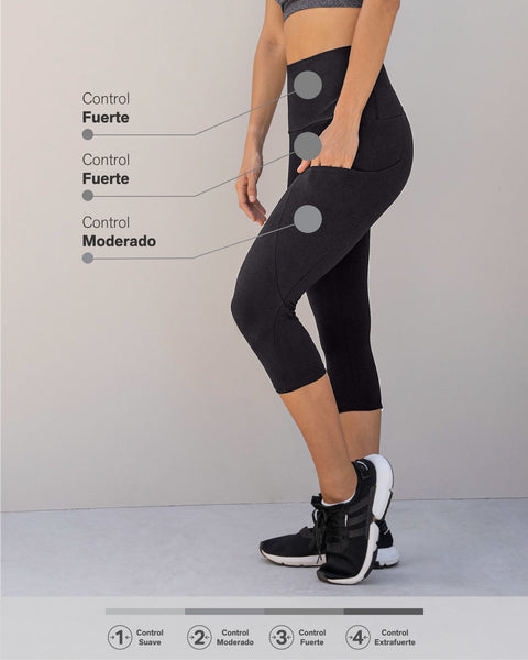 Capri deportivo de control de abdomen y muslos con bolsillo lateral#all_variants