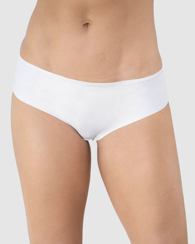 Panty cachetero descaderado en encaje y tela lisa#color_000-blanco