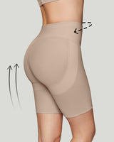 Panty faja tipo short levanta glúteos y control de abdomen fuerte#color_802-cafe-claro