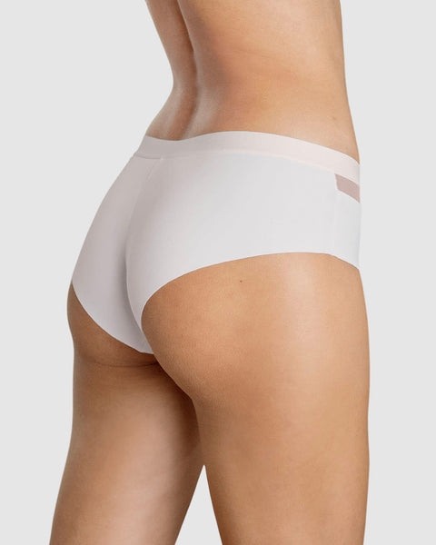 Panty cachetero con franja transparente decorativa#color_000-blanco