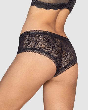 Panty cachetero en encaje floral#color_700-negro