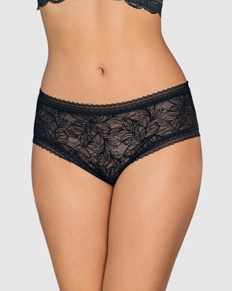 Panty cachetero en encaje floral#color_700-negro