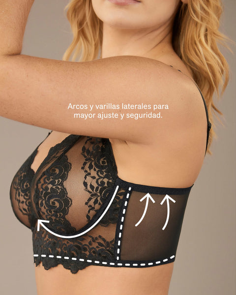 Brasier tipo bralette en encaje y transparencias#all_variants