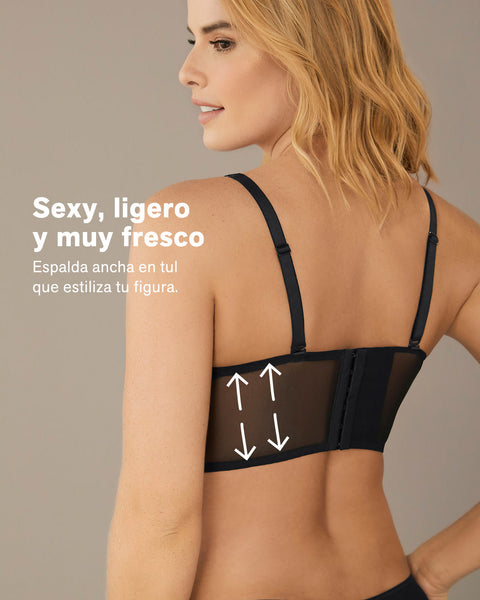 Brasier tipo bralette en encaje y transparencias#all_variants