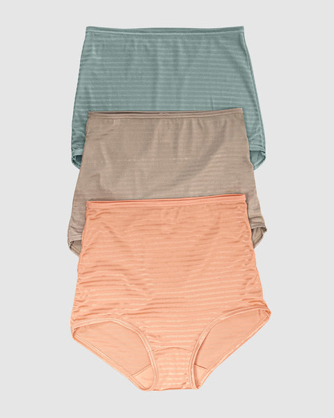 Paquete x 3 panties clásicos con máximo cubrimiento#color_s20-mandarina-gris-verdoso-cafe-claro