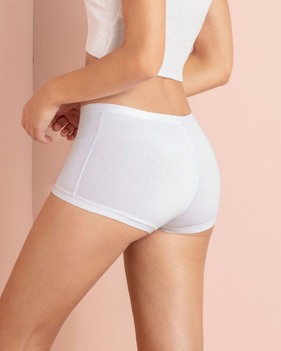 Paquete x 3 boxers con excelente cubrimiento de cola y abdomen#color_991-blanco-cafe-claro-marfil