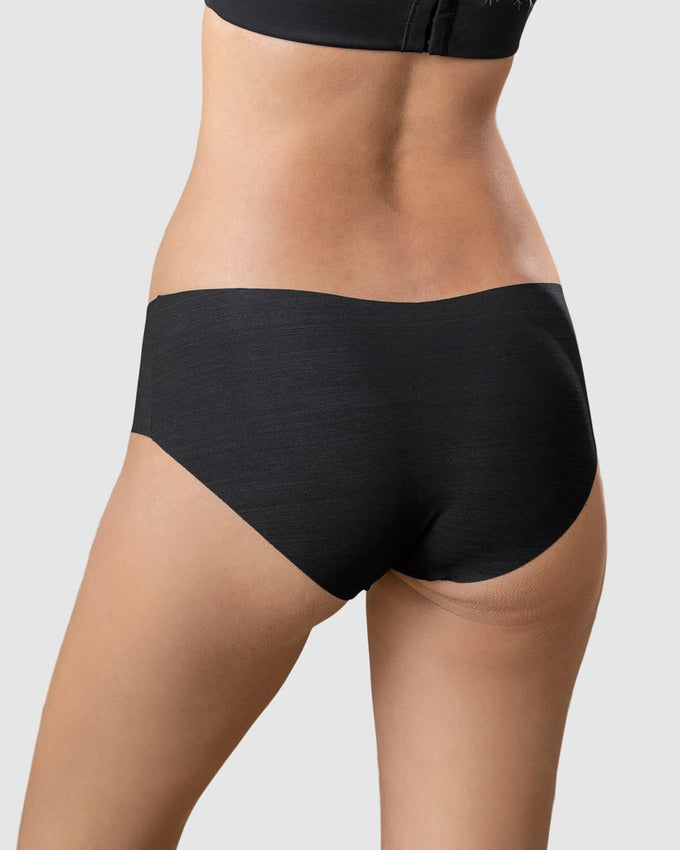 Paquete x 2 panties tipo hipster invisibles ultraplanos sin elásticos#color_s01-blanco-negro